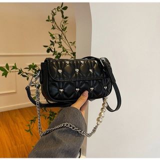 TÚI KẸP NÁCH CHẦN CHỈ GẮN ĐINH BẠC – CỰC CHẤT, CỰC THỜI TRANG W528 - WINNIE HOUSE