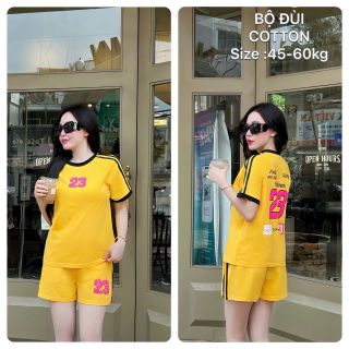 Sét bộ thể thao quần ngắn free size 45-60kg