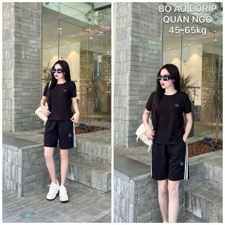 Bộ áo borip quần ngố 45-65kg