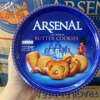 Bánh Quy Bơ Arsenal 210g Date T1/2026 (Thùng 24 Hộp)