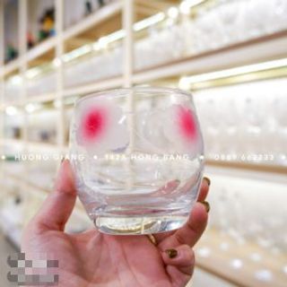 Bộ 6 Cốc Thuỷ Tinh Trứng Mài Đỏ (THÙNG 8B)