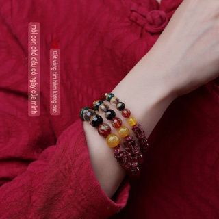 Vòng tay chu sa ngũ lộ thần tài giá sỉ.