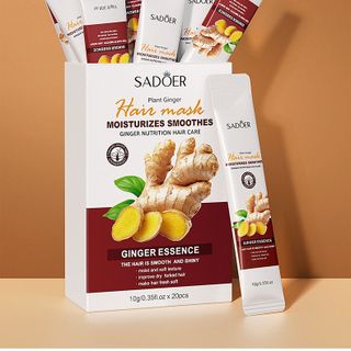 Ủ tóc SADOER chiết xuất gừng hộp 20 gói – Dưỡng tóc mềm mượt, phục hồi hư tổn, ngăn khô xơ gãy rụng