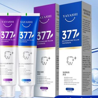 Kem đánh răng 377 YAYASHI Whitening – Làm trắng răng, giảm ố vàng, sạch khoang miệng và thơm mát hơi thở