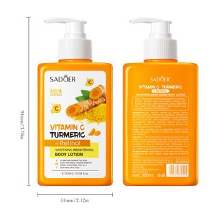 Kem dưỡng thể SADOER Vitamin C & Nghệ + Retinol 300ml – Dưỡng trắng, cấp ẩm, làm mềm và sáng da toàn thân