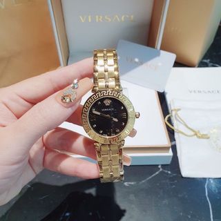 ĐỒNG HỒ NỮ CAO CẤP VERSEC DÂY THÉP MẶT ĐEN KHOÁ BƯỚM MỚI