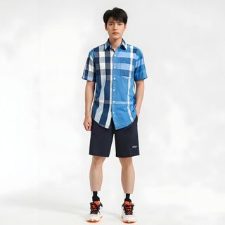 Áo sơ mi nam vải xuất dư kẻ sọc to BB