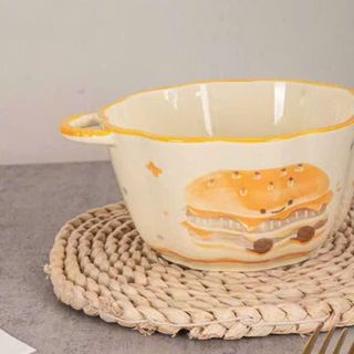 TÔ SỨ 2 QUAI HOẠ TIẾT 13CM
