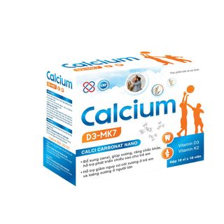 Viên uống Calcium D3 MK7 giúp bổ sung canxi, giúp xương, răng chắc khỏe hộp 100 viên