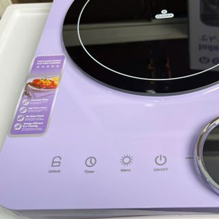 Bếp từ đơn tròn đen phối tím Gropa