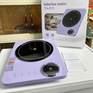 Bếp từ đơn tròn đen phối tím Gropa