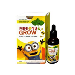 Siro Minions Grow Húng Chanh Lên Men giúp tăng đề kháng, giảm cảm cúm, ho, sốt hộp 30 ml