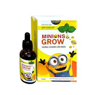 Siro Minions Grow Húng Chanh Lên Men giúp tăng đề kháng, giảm cảm cúm, ho, sốt hộp 30 ml