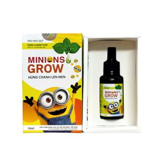 Siro Minions Grow Húng Chanh Lên Men giúp tăng đề kháng, giảm cảm cúm, ho, sốt hộp 30 ml