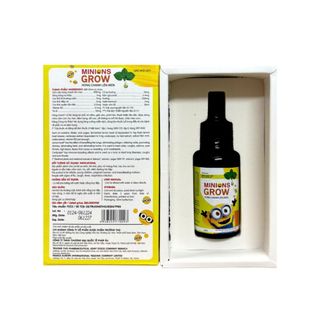 Siro Minions Grow Húng Chanh Lên Men giúp tăng đề kháng, giảm cảm cúm, ho, sốt hộp 30 ml