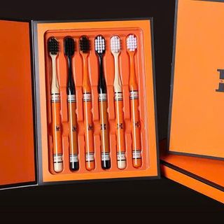 SET 6 BÀN CHẢI LUXURY MÀU CAM SANG TRỌNG