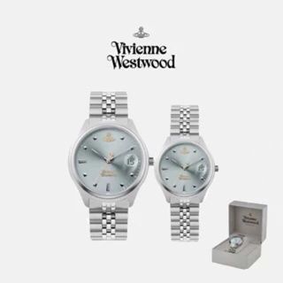 SET ĐỒNG HỒ NỮ CAO CẤP VIENNE BẠC MẶT XANH HAI SIZE FULLBOX