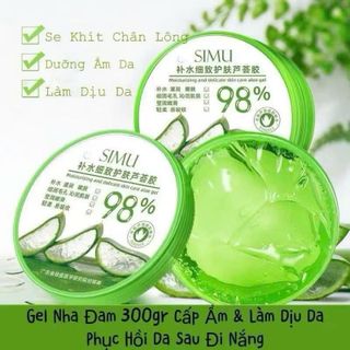 Gel nha đam SIMU 98% 300g – Dưỡng ẩm, làm dịu da, se khít lỗ chân lông và phục hồi da sau đi nắng
