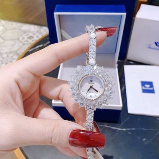 ĐỒNG HỒ NỮ CHÍNH HÃNG FUNMEI F2061 ĐÍNH PHA LÊ ĐI KÈM TEM KÍCH HOẠT ĐIỆN TỬ
