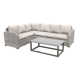 Bộ ghế ngoài trời bằng mây tre đan 5 mảnh Forsyth Sectional SF 038