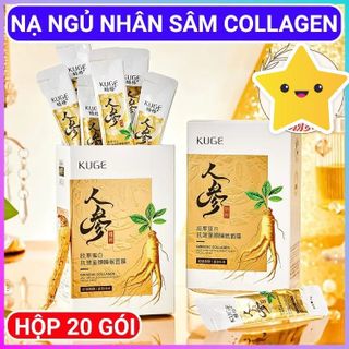 Nạ ngủ nhân sâm collagen KUGE hộp 20 gói – Dưỡng trắng, chống lão hóa và phục hồi da căng mịn khi ngủ