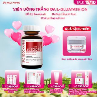 Viên Uống Dưỡng Trắng Vượt Trội Whitening Plus [Hộp 60 viên] TẶNG QUÀ