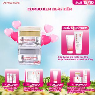 COMBO Kem Dưỡng Trắng Da - Mờ Nám Sạm Ngày & Đêm [Hộp 30g] TẶNG 1 TRONG 2 QUÀ