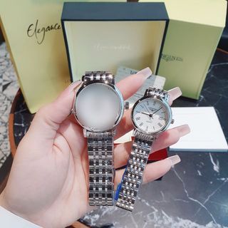 SALE BỎ MẪU ĐỒNG HỒ NỮ TRUNG CẤP LONGIN MẶT TRÒN KHOÁ BƯỚM