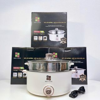 NỒI LẨU ĐIỆN 4L MISU LOUIS 28CM ĐA NĂNG KÈM XỬNG HẤP