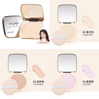Phấn phủ GECOMO Light Guide – Kiềm dầu, mịn da, che khuyết điểm tự nhiên | 3 tông màu cho mọi loại da