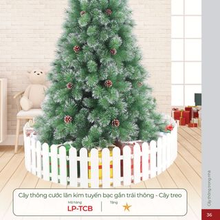 Cây thông giáng sinh 1m8-2m4-4m5 tán dày, form rộng TẶNG kèm ngôi sao