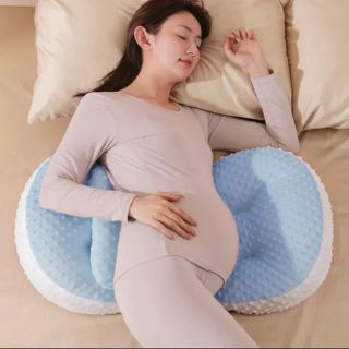 Gối bầu cánh tiên mặt Vải Nhung Hạt Đậu Mát Xa kèm gối phụ