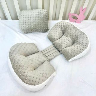 Gối bầu cánh tiên mặt Vải Nhung Hạt Đậu Mát Xa kèm gối phụ