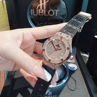 HOT DEAL ĐỒNG HỒ NAM NỮ CAO CẤP HULOT MẶT VÀNG HỒNG FULL HỘT