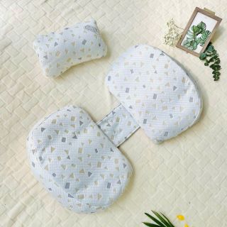 Gối Bà Bầu Cánh Tiên Sợi Tre Organic Cao Cấp Boona kèm gối phụ