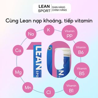 Viên Sủi Điện Giải Lean Sport ít đường vị chanh dâu