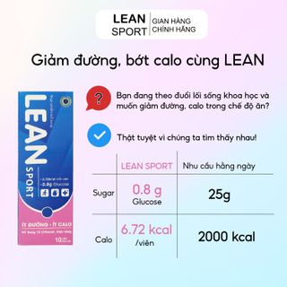 Viên Sủi Điện Giải Lean Sport ít đường vị chanh dâu