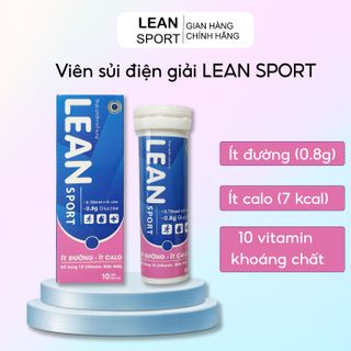 Viên Sủi Điện Giải Lean Sport ít đường vị chanh dâu