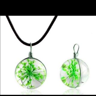 dây chuyền mặt đá ép hoa khô nhiều màu sắc xinh đẹp nè