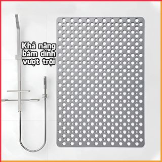 THẢM SILICON DẠNG LƯỚI CÓ GIÁC HÚT LÓT SÀN NHÀ VỆ SINH, BỂ BƠI, SÂN VƯỜN CHỐNG TRƠN TRƯỢT, AN TOÀN SỨC KHỎE - THẢM LƯỚI SILICON CHỐNG TRƯỢT GIÁ SỈ