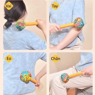 CÂY ĐẤM BÓP MASSAGE NGÃI CỨU 26CM