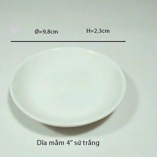 SET 10 ĐĨA SỨ TRẮNG TRƠN ĐĨA MẮM