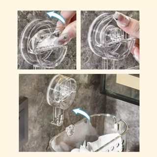 KHAY RÁO NƯỚC NHÀ TẮM CÓ MÓC CHÂN KHÔNG ,GIỎ ĐỰNG CỐC CÓ THỂ THÁO RỜI ĐA CHỨC NĂNG, GIÁ ĐỰNG ĐỒ VỆ SINH TRONG SUỐT KHÔNG CẦN KHOAN - KỆ ĐỰNG ĐỒ NHÀ TẮM KHÔNG CẦN KHOAN GIÁ SỈ