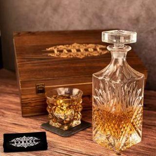 Bộ Bình Rượu Kèm 6 Cốc Thủy Tinh Cao Cấp ( THÙNG 6B )