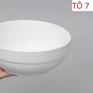SET 10 TÔ SỨ TRẮNG CÓ NGẤN SIZE 7