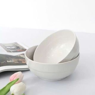 SET 10 TÔ SỨ TRẮNG CÓ NGẤN SIZE 7