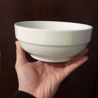 SET 10 TÔ SỨ TRẮNG CÓ NGẤN SIZE 7
