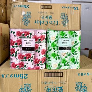 Giấy vệ sinh cao cấp Eco Color kháng khuẩn hương hoa hồng Nhật Bản