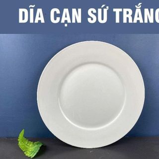 ĐĨA SỨ TRẮNG LOẠI CẠN SIZE 12