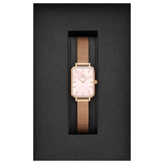 ĐỒNG HỒ NỮ CAO CẤP DANIEL W QUARDO SPECIAL DÂY LƯỚI MẶT HỒNG FULLBOX